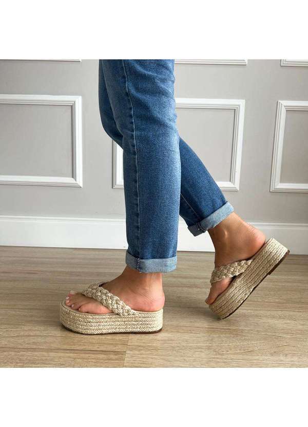 Damannu Shoes - Sandália Tamanco Dedo Cordas Luna Bege Bege 5