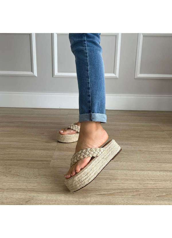 Damannu Shoes - Sandália Tamanco Dedo Cordas Luna Bege Bege 8