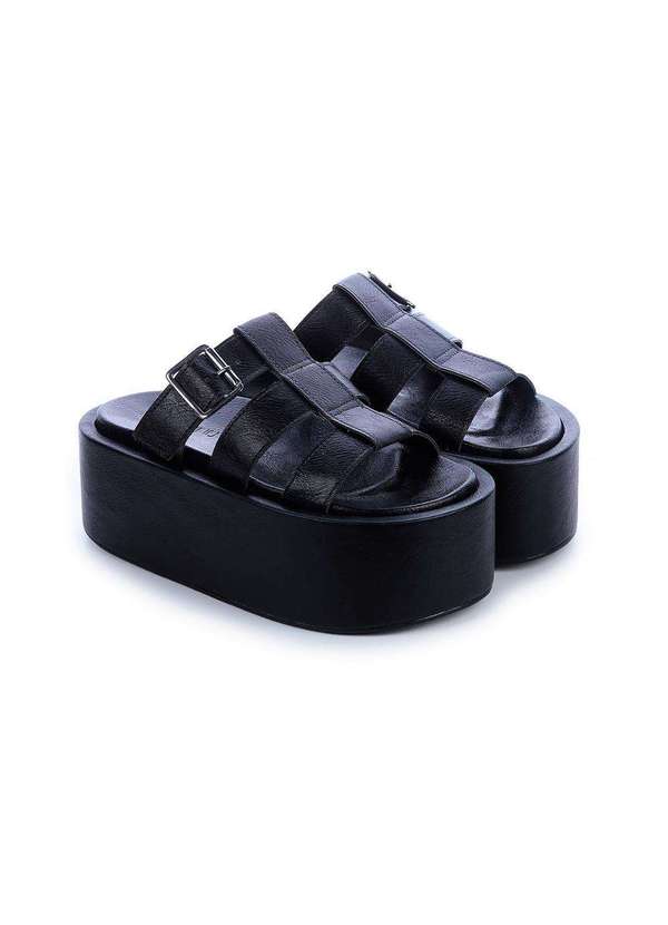 Damannu Shoes - Tamanco Flat Tati Preto Preto 3
