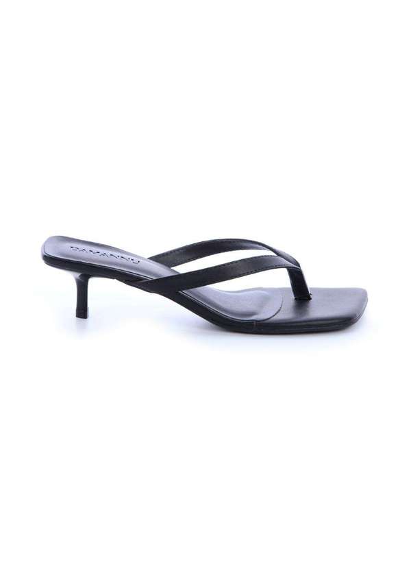 Damannu Shoes - Tamanco Flip Flop Nathi Preto Preto