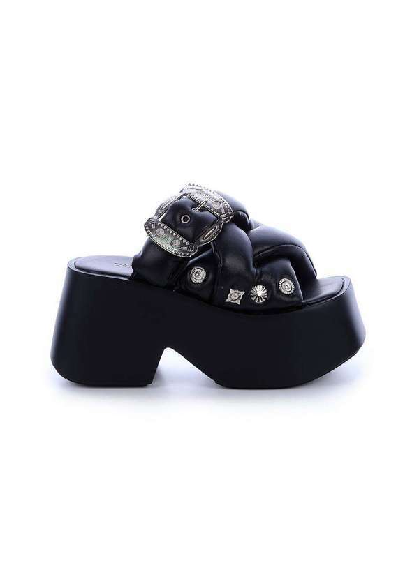 Damannu Shoes - Tamanco Plataforma Sharon Preto Preto