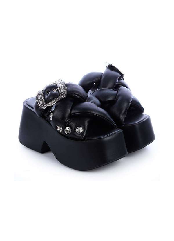 Damannu Shoes - Tamanco Plataforma Sharon Preto Preto 3