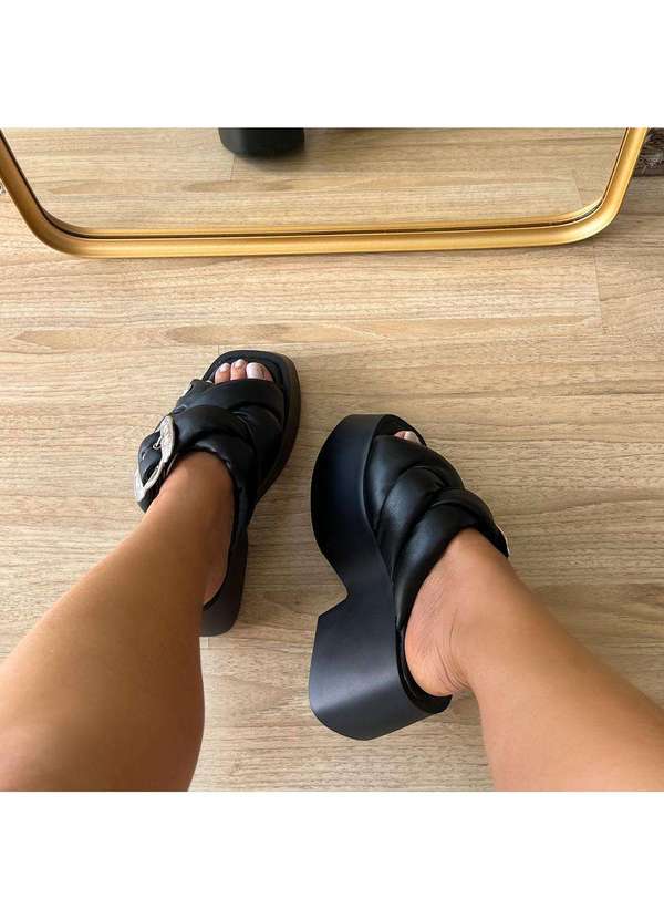 Damannu Shoes - Tamanco Plataforma Sharon Preto Preto 4