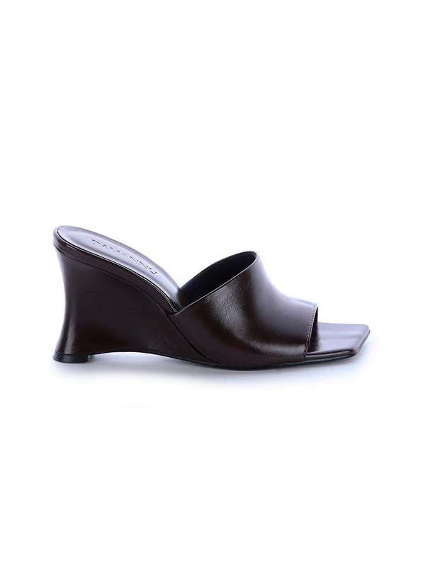 Damannu Shoes - Tamanco Salto Serena Marrom Marrom