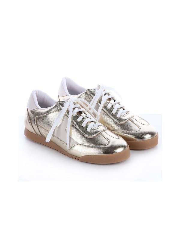 Damannu Shoes - Tênis Casual Feminino Kiara Dourado Dourado 3