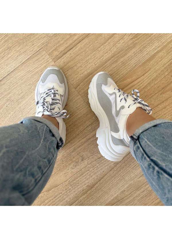 Damannu Shoes - Tênis Chunky Ellie Branco Branco 3