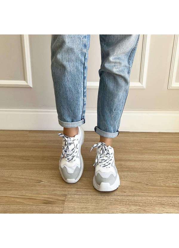 Damannu Shoes - Tênis Chunky Ellie Branco Branco 4