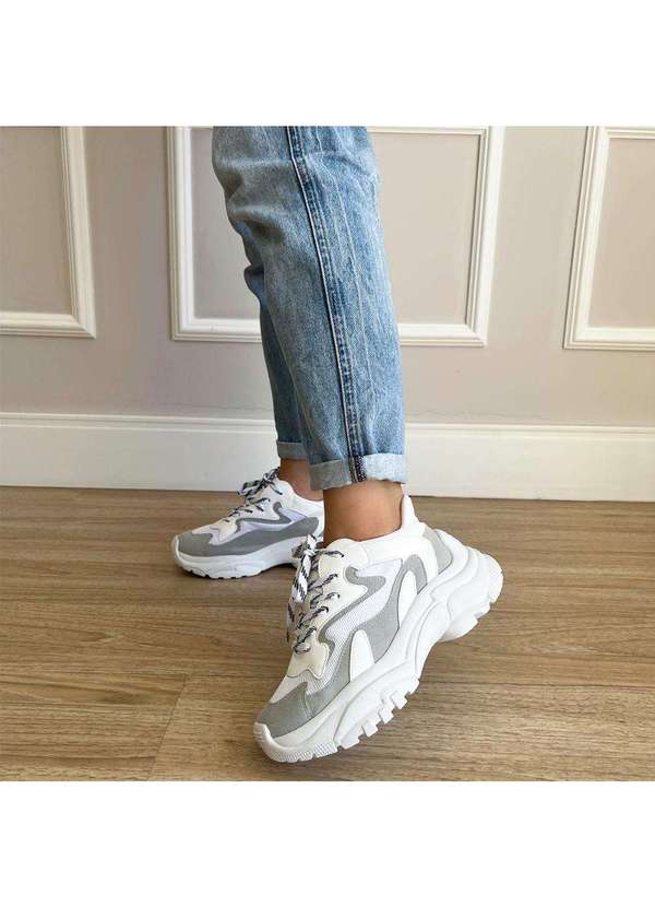 Damannu Shoes - Tênis Chunky Ellie Branco Branco 7