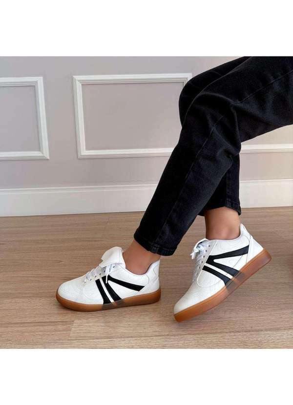 Damannu Shoes - Tênis Feminino Lingueta Carol Branco Branco 2