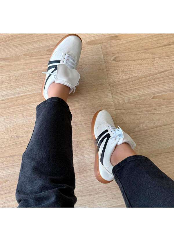 Damannu Shoes - Tênis Feminino Lingueta Carol Branco Branco 4