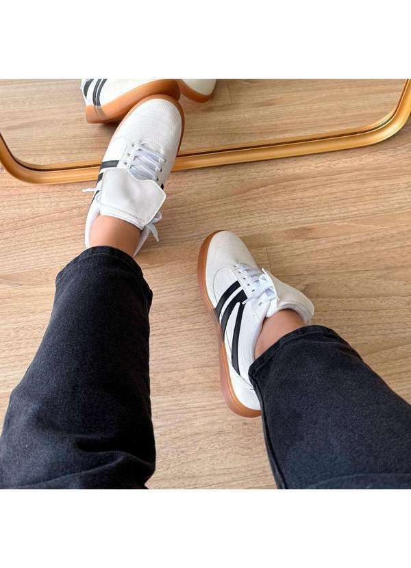 Damannu Shoes - Tênis Feminino Lingueta Carol Branco Branco 6