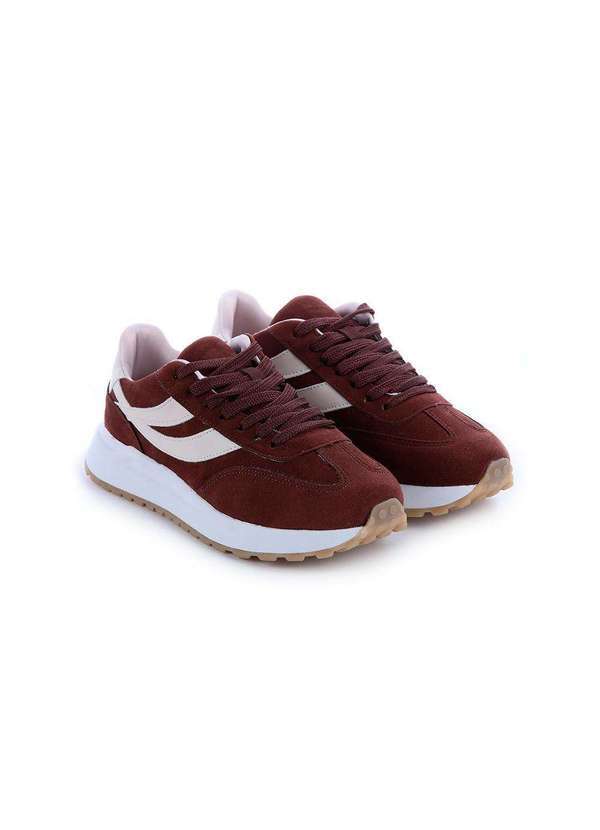 Damannu Shoes - Tênis Feminino Yana Camurça Marrom Marrom 3