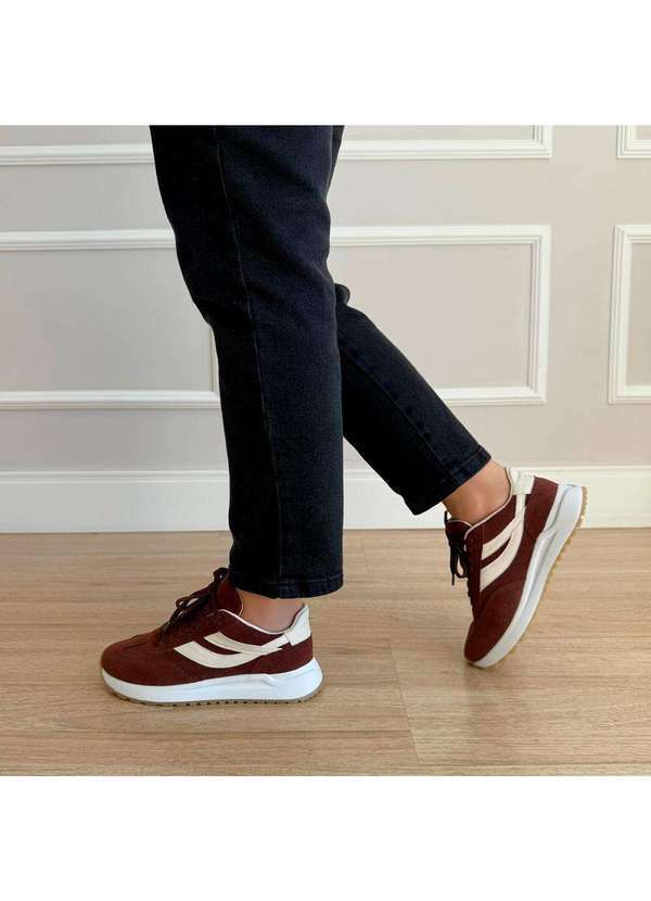 Damannu Shoes - Tênis Feminino Yana Camurça Marrom Marrom 5