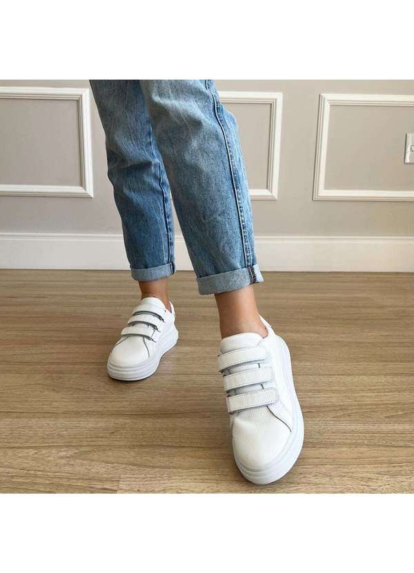 Damannu Shoes - Tênis Flatform Amanda Branco Branco