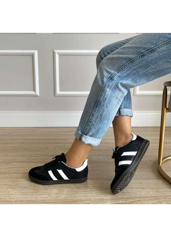 Damannu Shoes - Tênis Flatform Manu Preto Preto