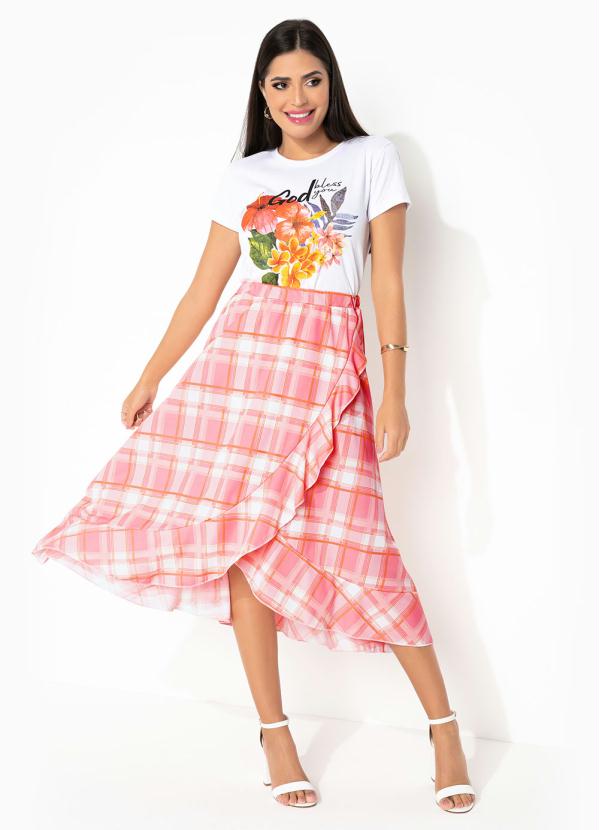 Rosalie - Blusa Branca Estampada 4