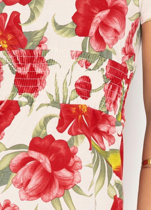 Rosalie - Vestido Floral Branco com Babado 3