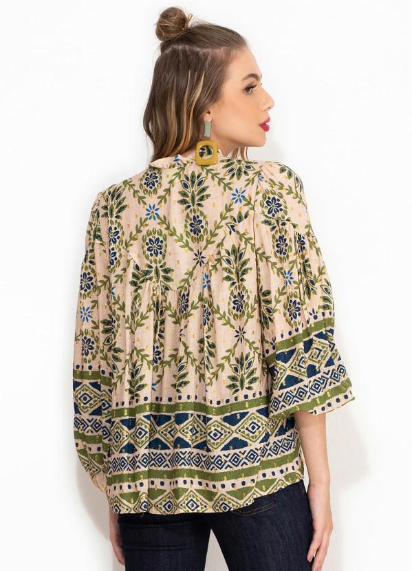 Farm - Bata de Viscose Abacaxinho Bege 2