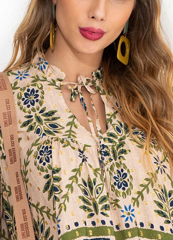 Farm - Bata de Viscose Abacaxinho Bege 6