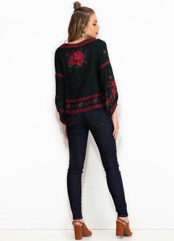 Farm - Bata de Viscose Flor Realeza Verde 4