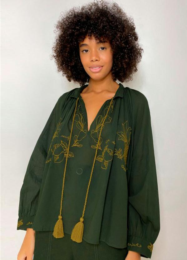 blusa bordada farm