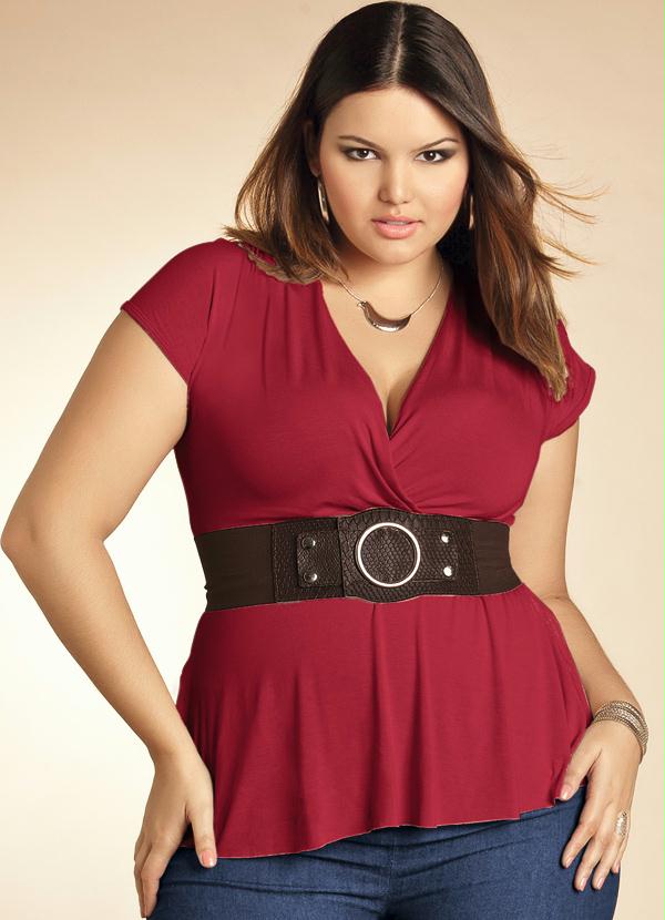 Quintess - Blusa Bordô com Decote Transpassado