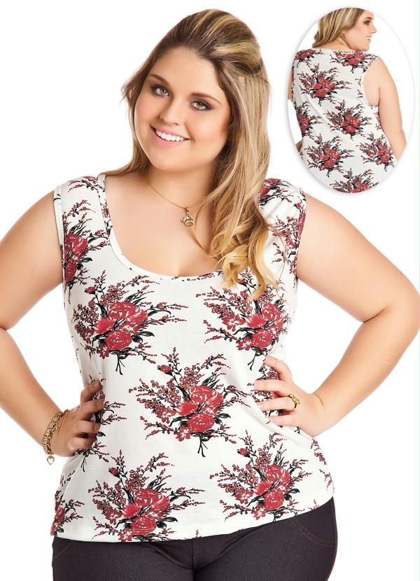 Marguerite - Regata Floral com Decote Redondo