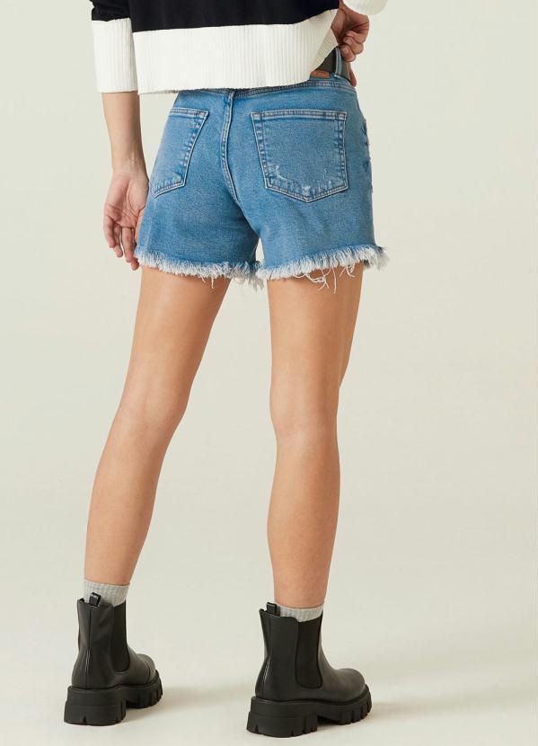 Malwee - Bermuda Azul Boyfriend Feminina Jeans 2