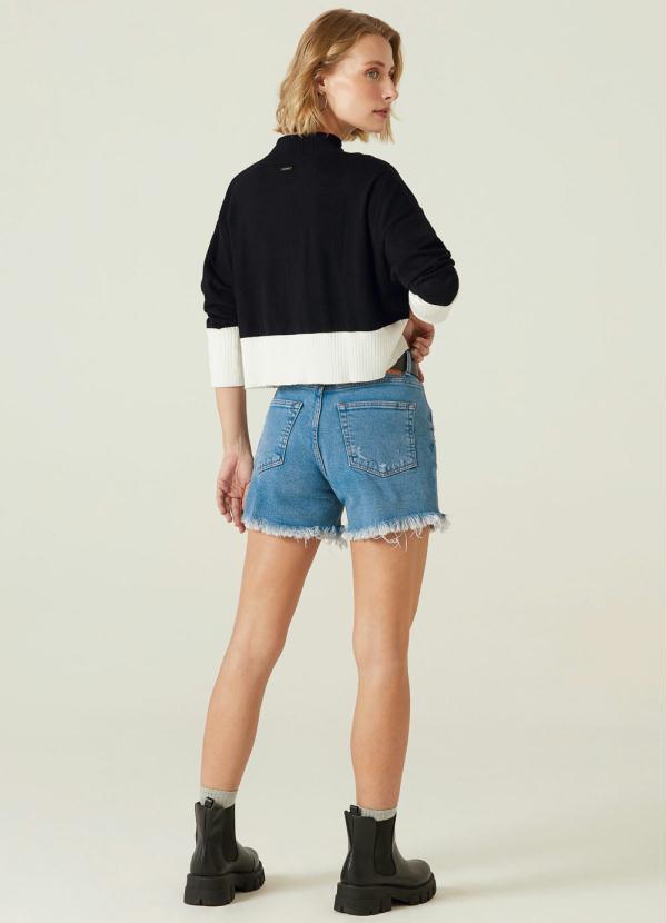 Malwee - Bermuda Azul Boyfriend Feminina Jeans 4