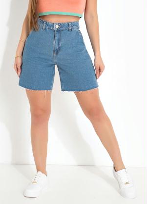 Short jeans com elastano plus size