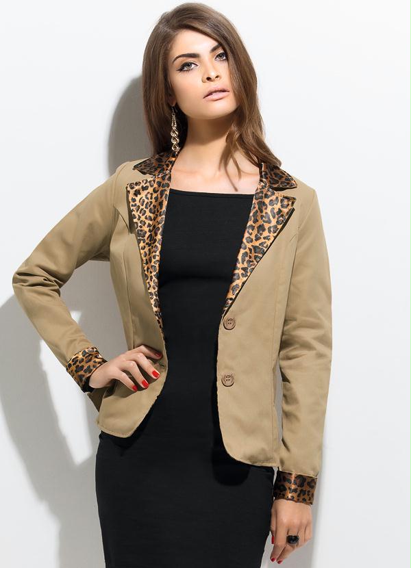 Quintess - Blazer Animal Print Bege