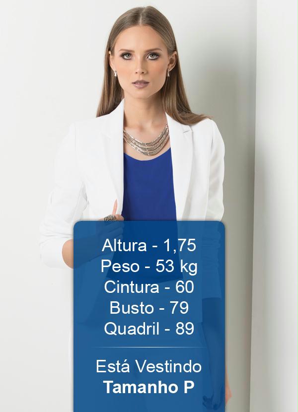 Quintess - Blazer Clássico com Botões Branco 2