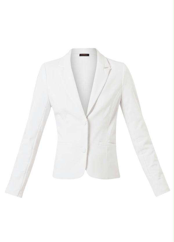 Quintess - Blazer Clássico com Botões Branco 6