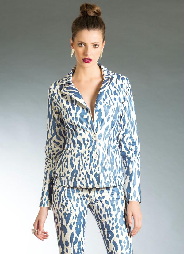 Quintess - Blazer Clássico Estampado