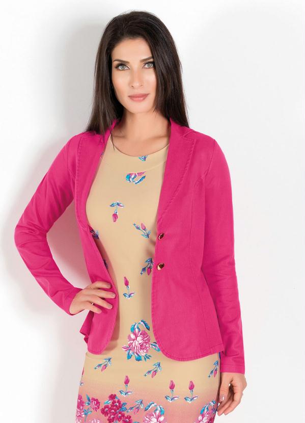Outlet - Blazer Clássico Rosa Moda Evangélica 1