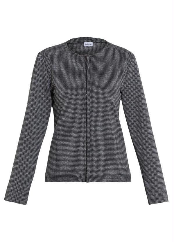 Quintess - Blazer com Zíper Frontal Pied de Poule Quintess 6