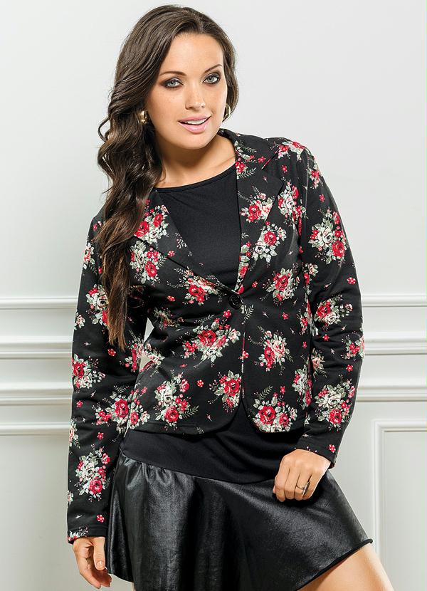 Outlet - Blazer Estampa Flores