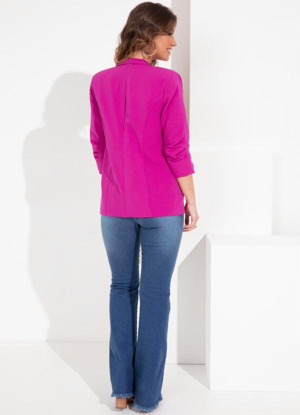 Quintess - Blazer Fucsia com Pregas nas Mangas 4