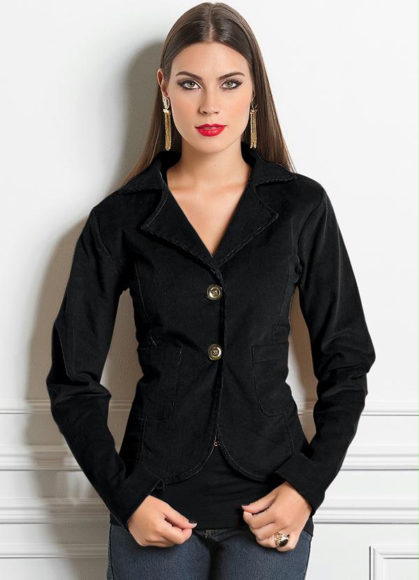 casaco veludo cotele feminino