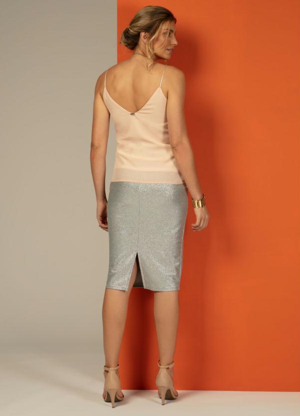 Quintess - Blusa de Alças Rosê com Paetês 4