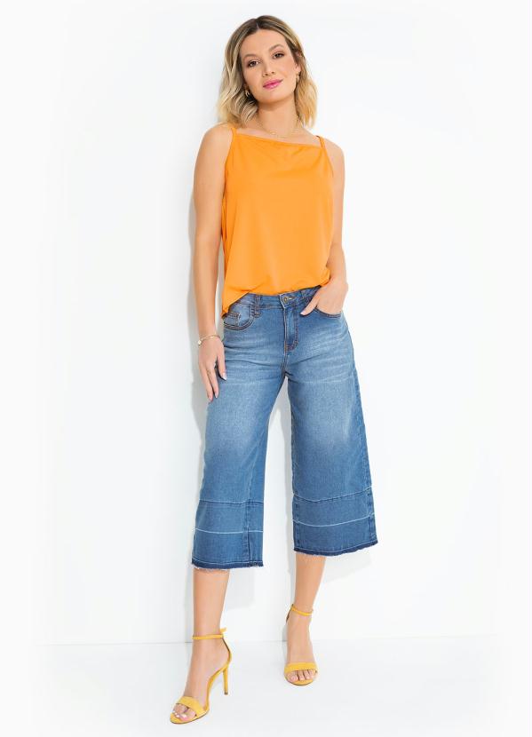 Queima Estoque - Blusa de Alcinha com Amarração Amarelo 3