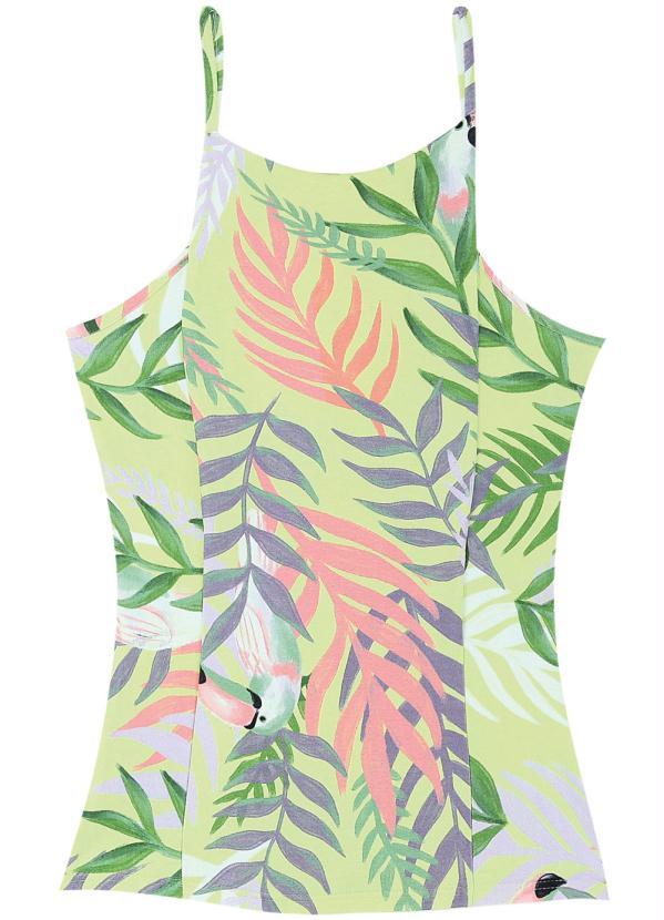 Malwee - Blusa Estampada Tropical em Viscose