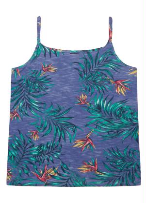 Rovitex - Blusa Feminina de Alças Básica Azul - ROVITEX