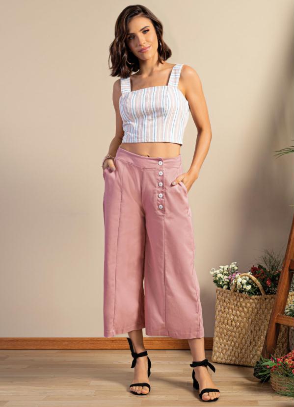 Quintess - Cropped Listrado com Alças Largas 4