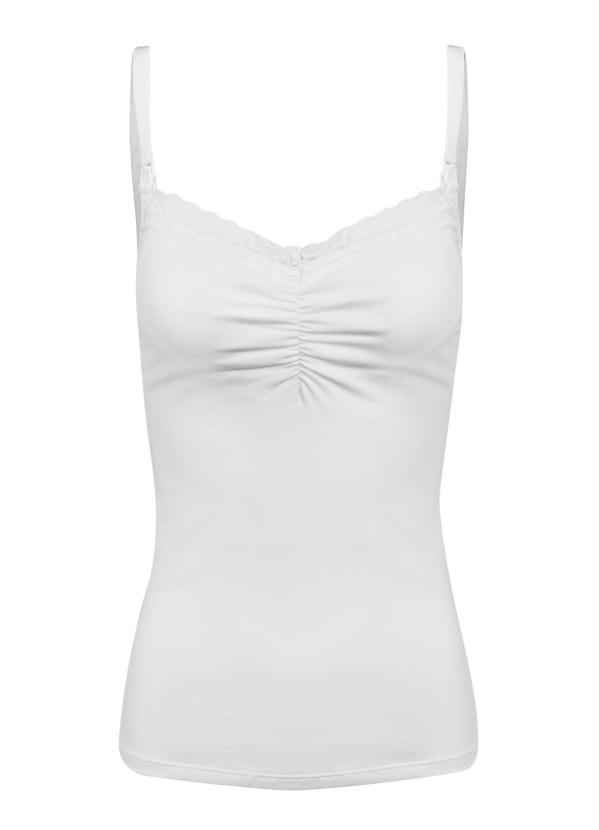 Agora Sou Mãe - Kit Blusas de Alça Amamentação 2 em 1 Branca e Preta 13