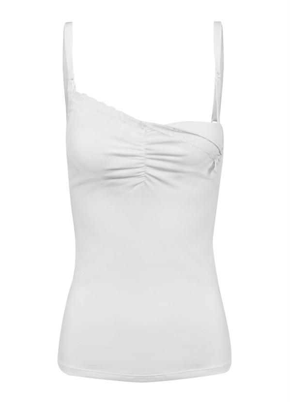 Agora Sou Mãe - Kit Blusas de Alça Amamentação 2 em 1 Branca e Preta 14