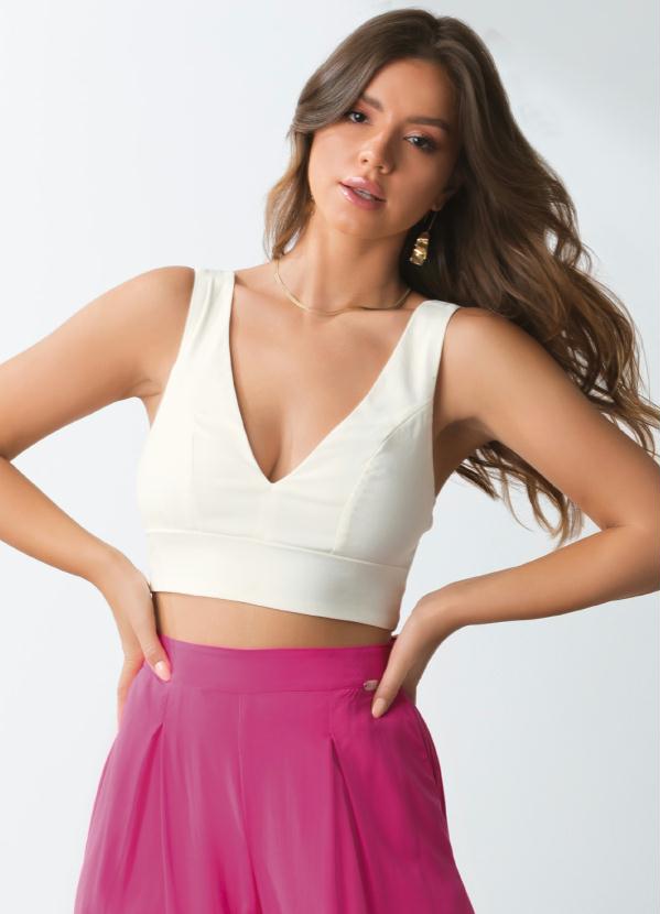 Quintess - Top Off White com Recorte Anatômico 2