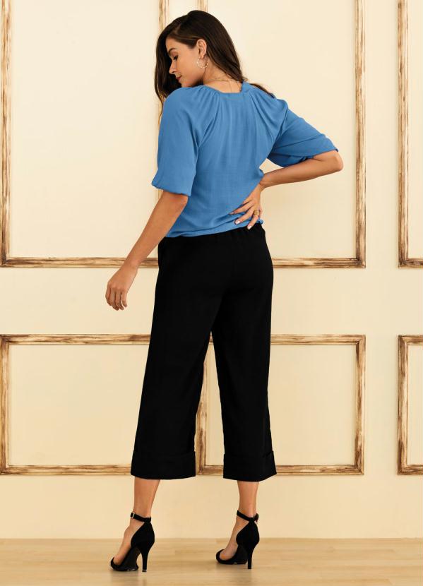 Doce Trama - Blusa Azul Topázio 4