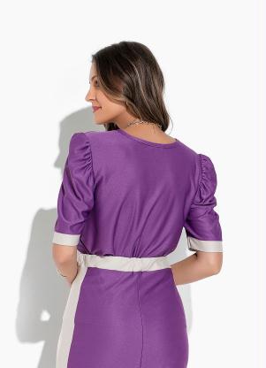 Rosalie - Blusa Bicolor com Punhos - ROSALIE