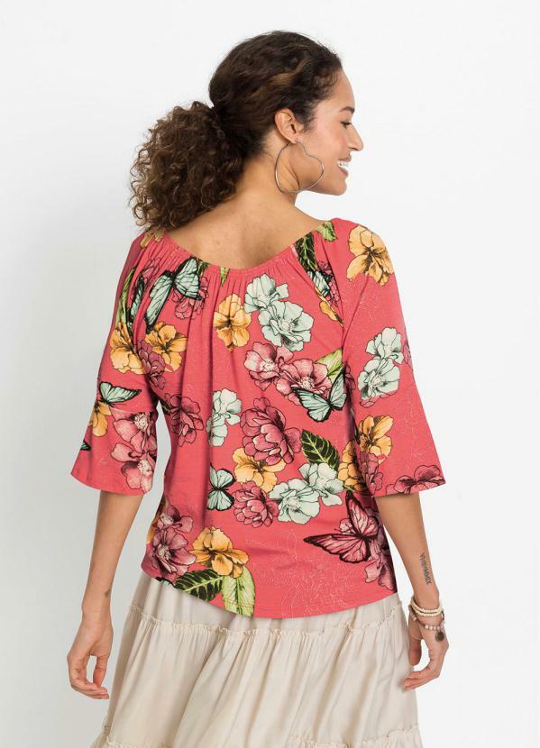 blusa com elastico no decote
